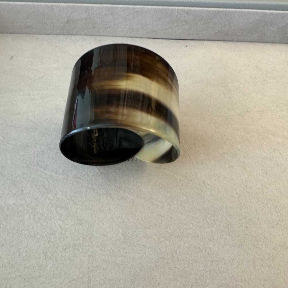 Handcrafted one of a kind tortoise colored bracelt
